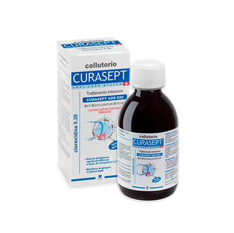 Skalavimo skystis su chlorheksidinu, CURASEPT ADS® 0,12%, 200 ml