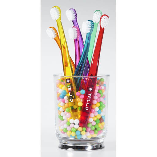 Vaikiškas labai minkštas dantų šepetėlis 6-12 M. VAIKAMS TELLO ULTRA SOFT 4480