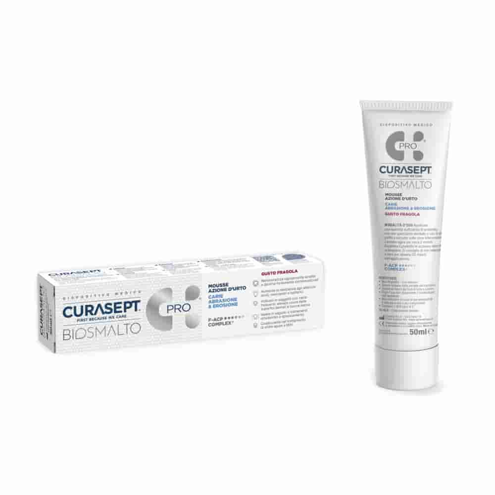 Stiprinamasis dantų gelis, CURASEPT Biosmalto Caries abrasion and erosion, mėtos skonio, 50 ml